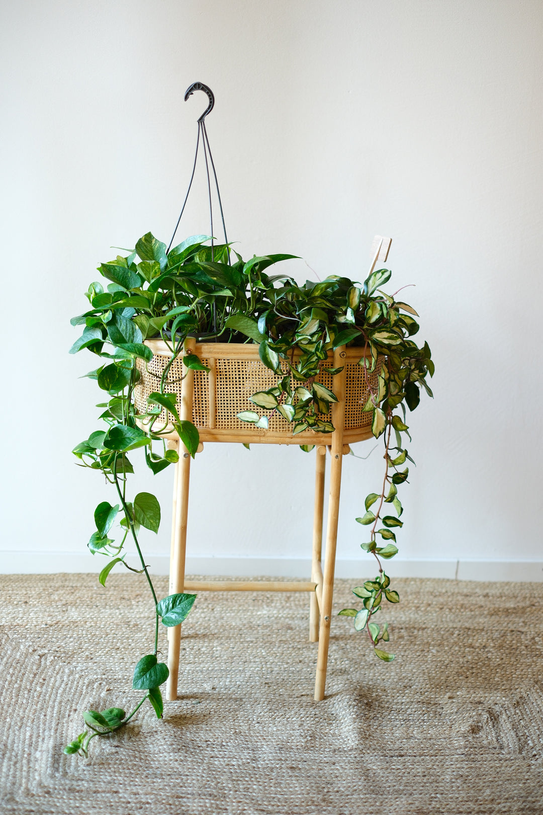 Bamboo Stand High Ø20 cm - Stylish Plant Holder 